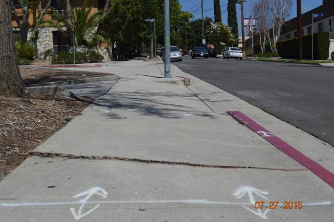 Sunland curb ramp apron approach sidewalk repair