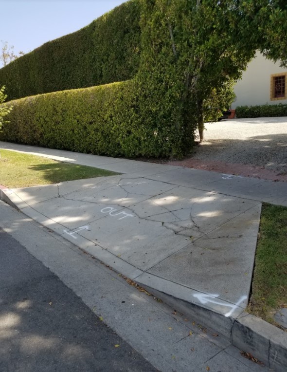 Brookside curb ramp apron approach sidewalk repair