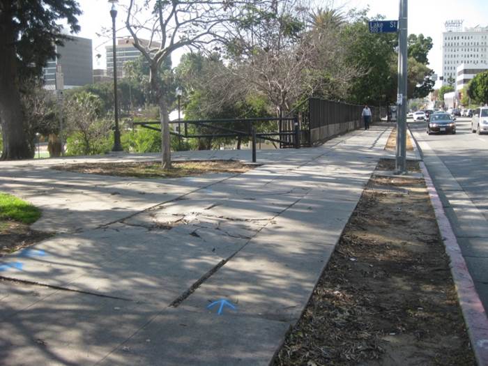 MacArthur Park curb ramp apron approach sidewalk repair