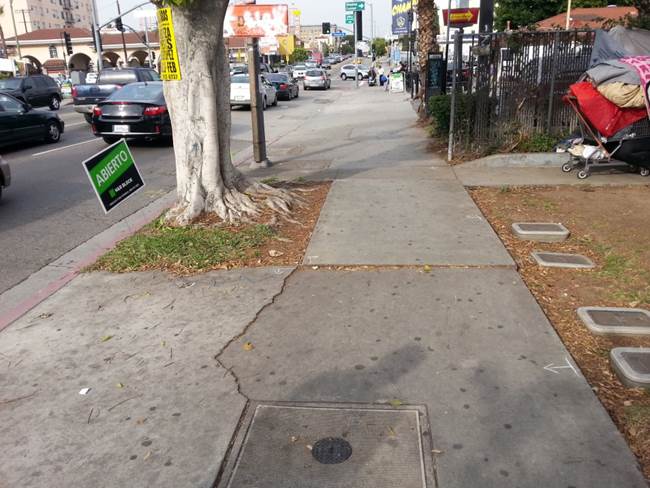 Pico Union curb ramp apron approach sidewalk repair