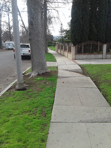 Van Nuys curb ramp apron approach sidewalk repair