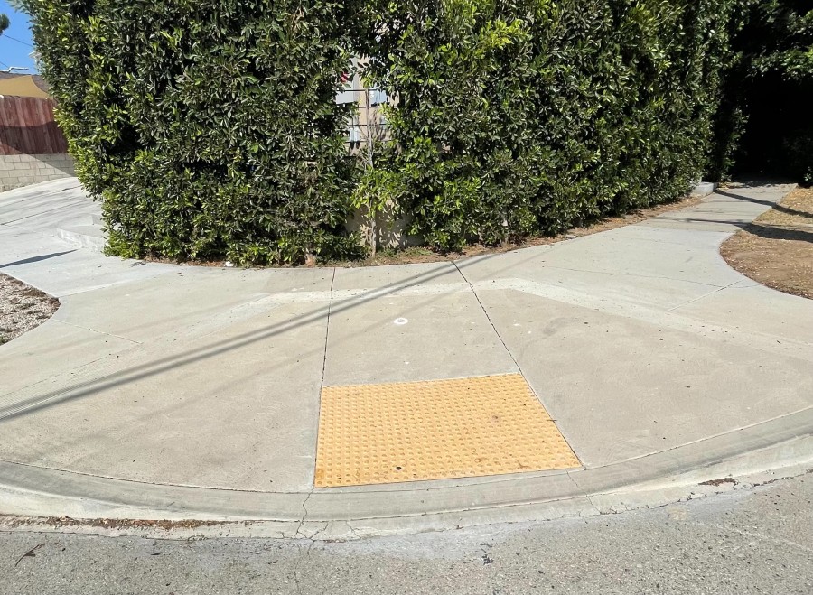 ada ramp construction dome truncated los angeles